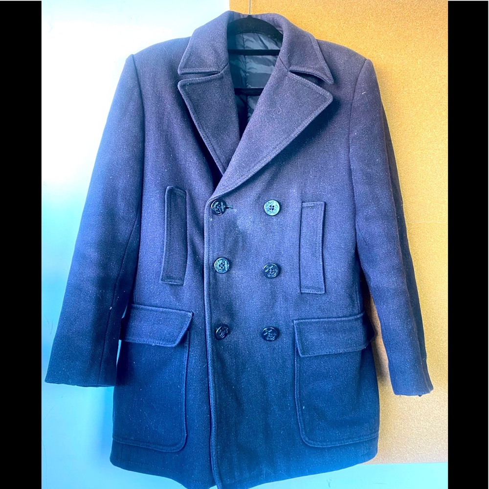 Vintage Navy Peacoat. Early 1970’s. Size 39-40 reg